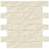 3x6 Antique White Handcrafted Glazed Ceramic Wall Tile